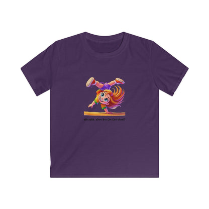 Why Walk When You Can Cartwheel?" Kids' Tee! 🤸‍♀️ - Whippie's
