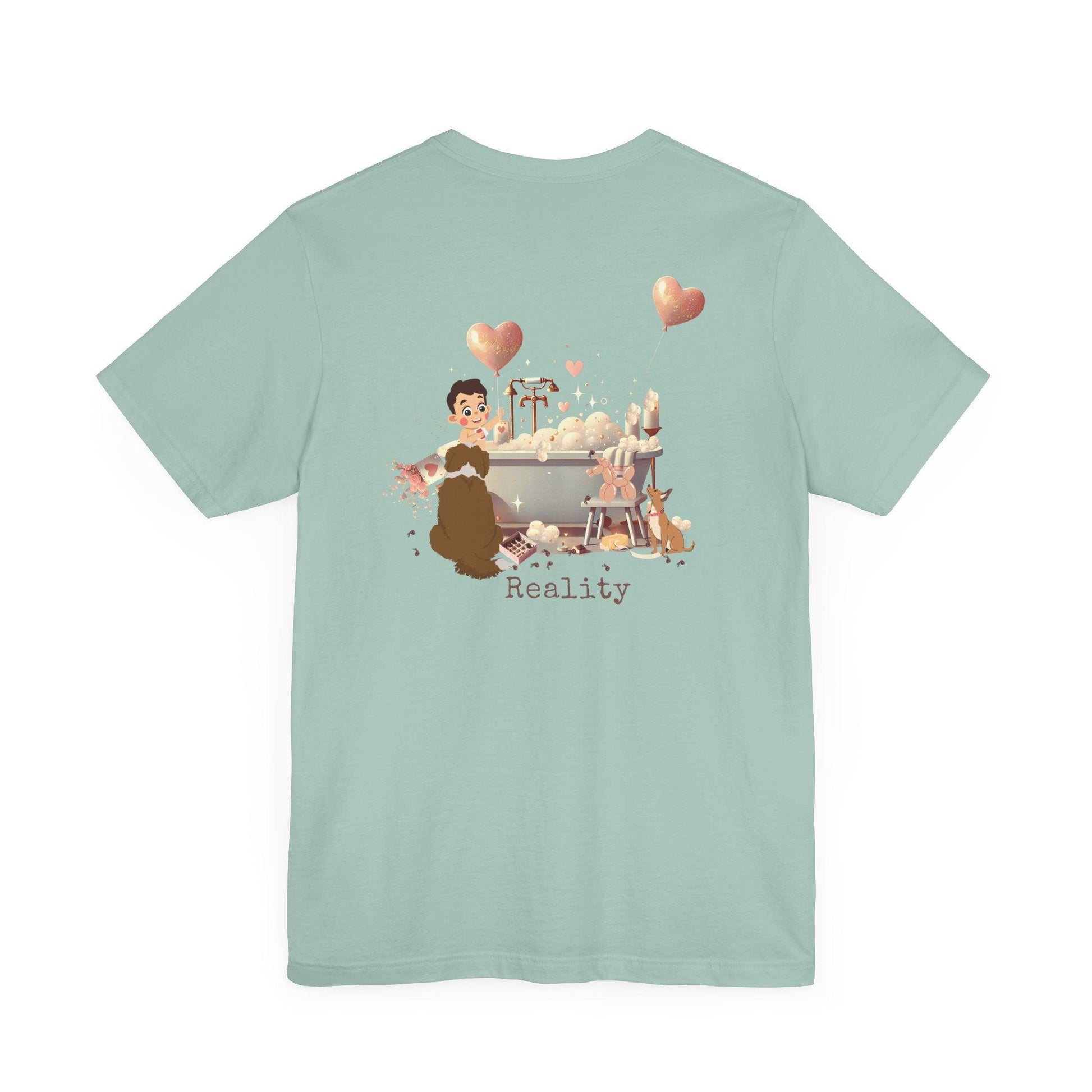 💖 My Valentine's Plan vs. Reality 🛁 Unisex Jersey Tee ✨ Expectation vs. Reality, the Valentine's Day edition! - Whippie's