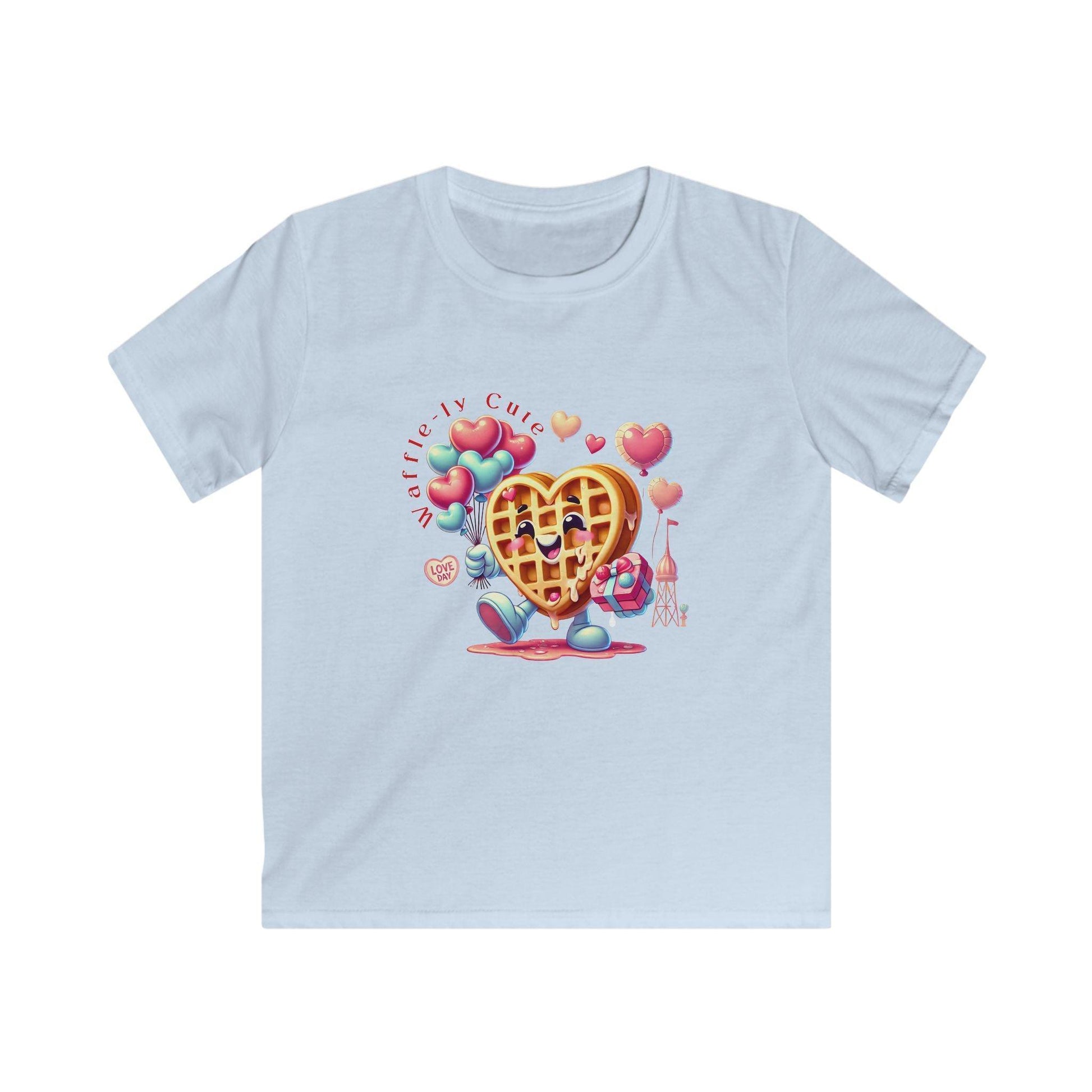 🧇 Waffle-ly Cute! 💖 Kids Softstyle Tee ✨ Spread the love this Valentine's Day! - Whippie's