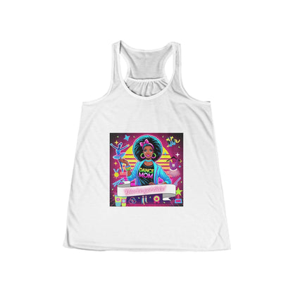 Dance Mom: You've Got This - Darker Skinned Mom - 80s - Women's Flowy Racerback Tank - Whippie's