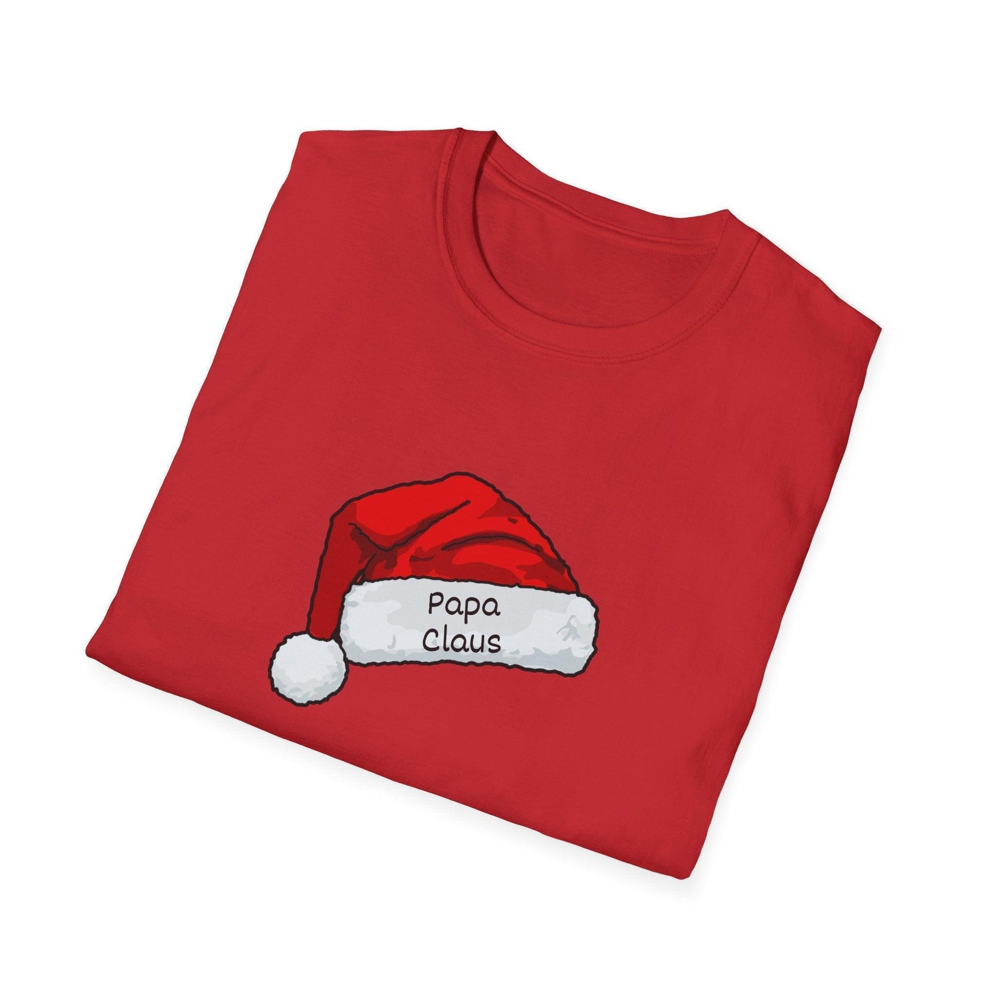 Papa Claus: The Coolest Santa in Town 🎅- Mens Softstyle T-shirt - Whippie's