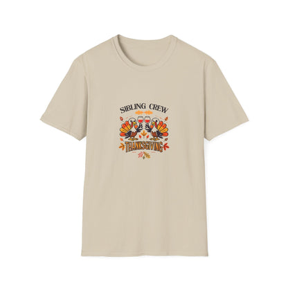 Thanksgiving Sibling Crew - Wine Unisex T-Shirt - Whippie's
