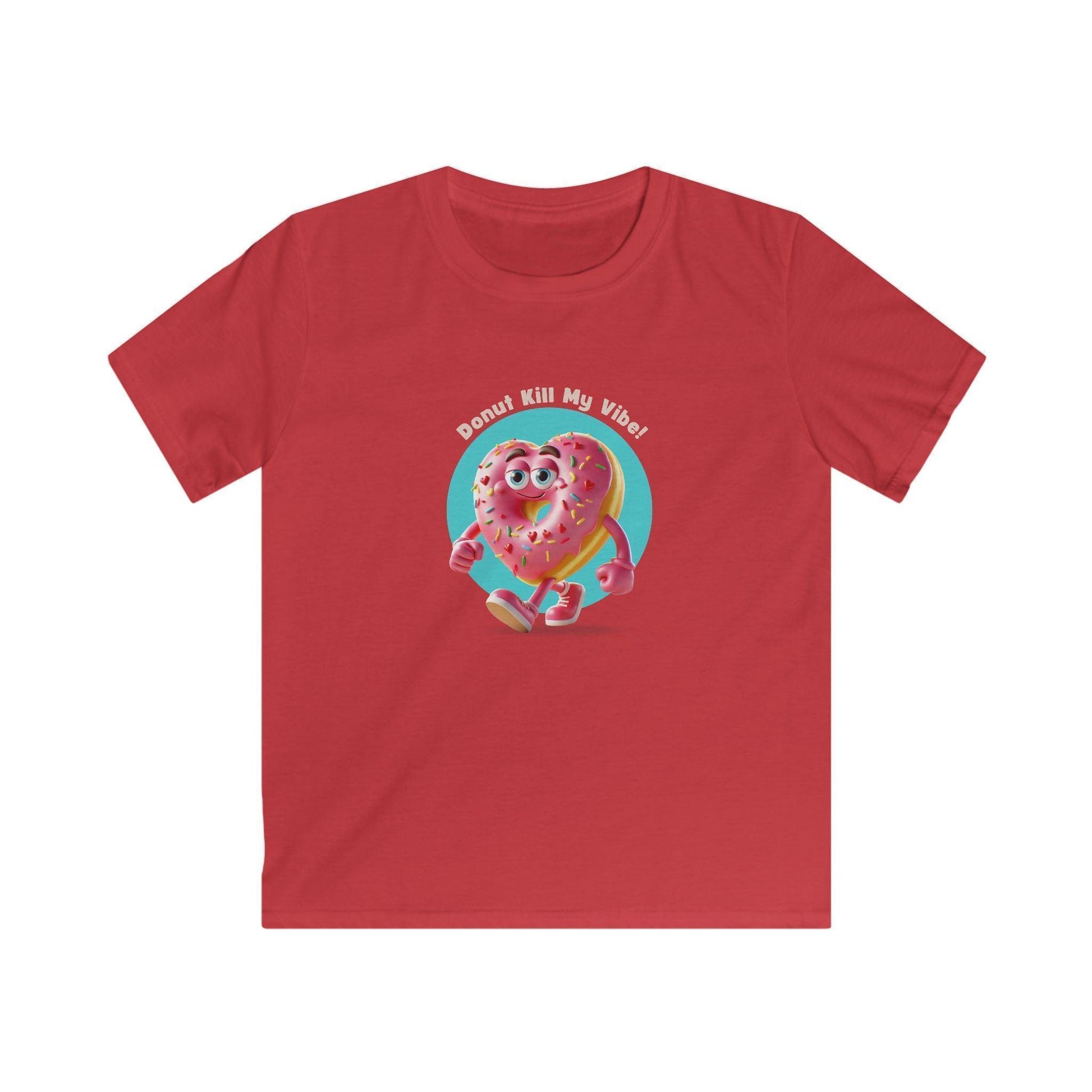 💖 Donut Kill My Vibe! 🍩 Kids Softstyle Tee ✨ Spread the sweet vibes this Valentine's Day! - Whippie's