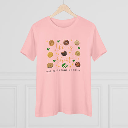 Life is Short, Eat Girl Scout Cookies Women's Tee 🍪❤️ - Whippie's