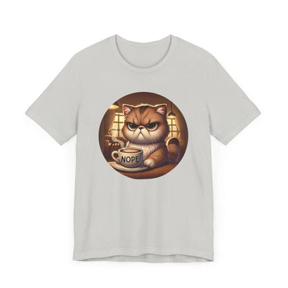 Grumpy Cat Cafe - Unisex Jersey Tee - 🐱☕ Nope, Not Today! ☕🐱 - Whippie's