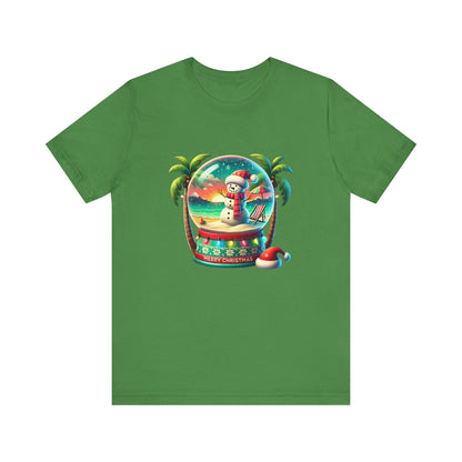 Tropical Christmas Paradise: Merry Christmas Unisex Jersey Short Sleeve Tee - Whippie's
