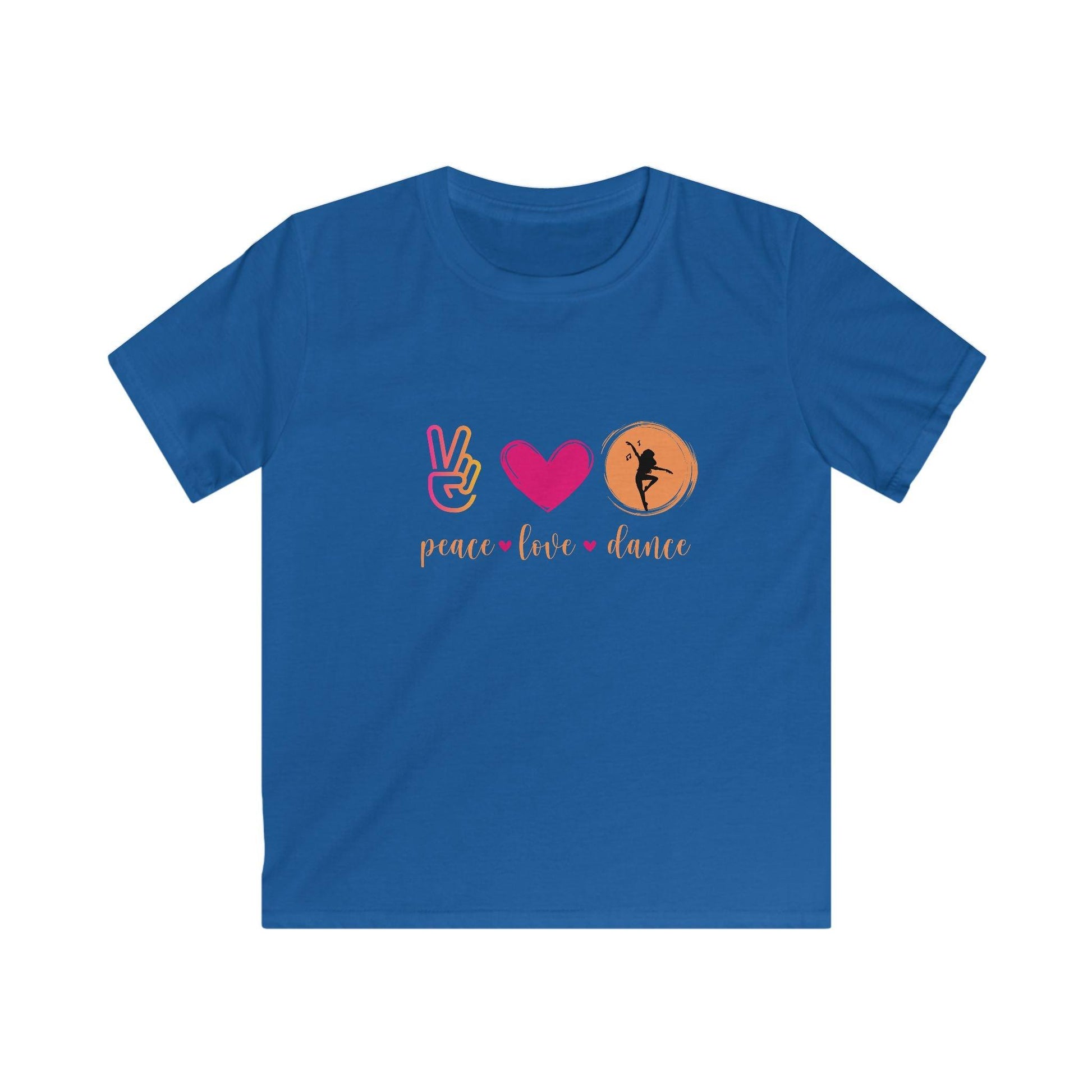 Peace, Love & Dance Youth Tee - ✌️❤️💃 Express Yourself Through Movement! 💃❤️✌️ - Whippie's
