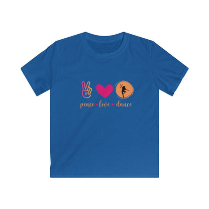 Peace, Love & Dance Youth Tee - ✌️❤️💃 Express Yourself Through Movement! 💃❤️✌️ - Whippie's