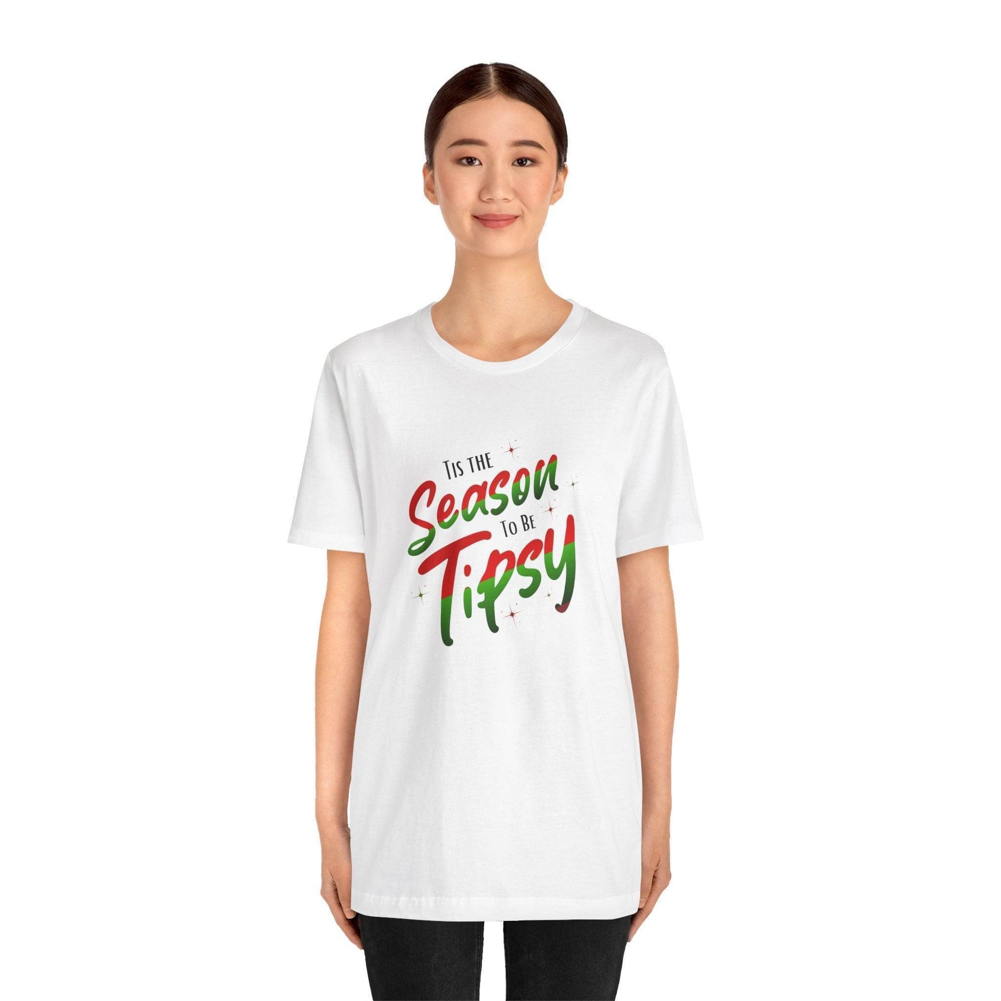 ✨ 'Tis the Season to be Tipsy 🎄 Unisex Jersey Tee 🎉 - Whippie's