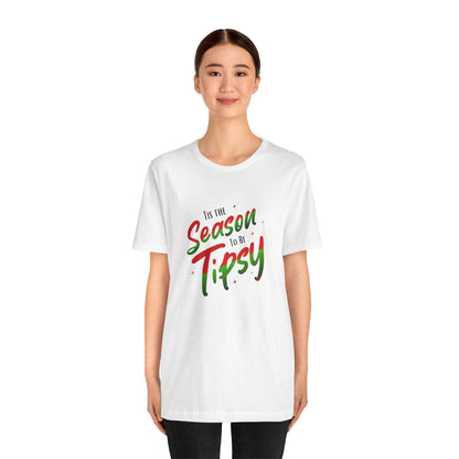 ✨ 'Tis the Season to be Tipsy 🎄 Unisex Jersey Tee 🎉 - Whippie's