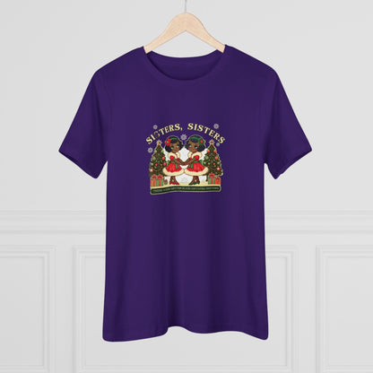 Sisters, Sisters (Black Sisters) - There Were Never Such Devoted Sisters! 👭🏿🎄 - Women's Softstyle Tee - Whippie's