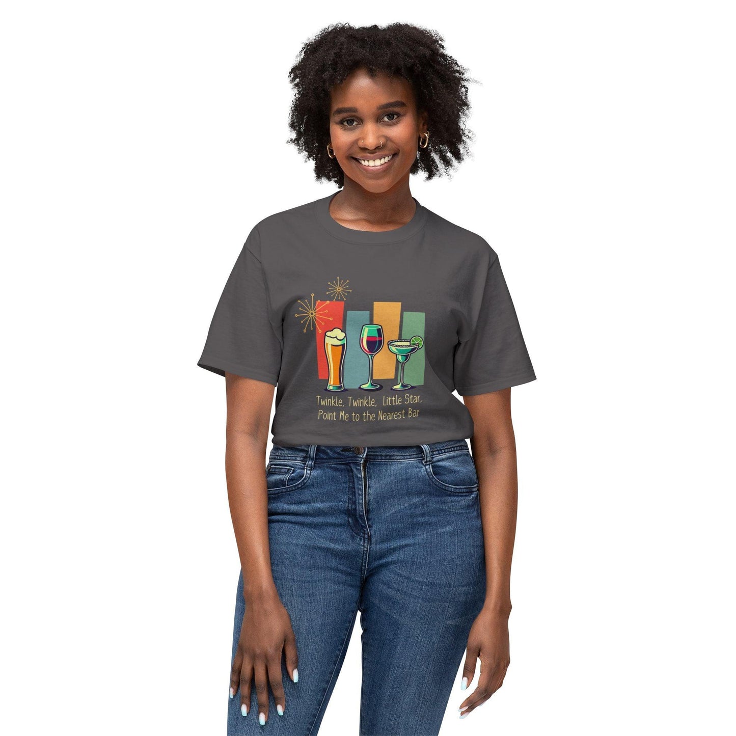 Twinkle, Twinkle, Little Star, Point Me to the Nearest Bar Unisex HD Cotton™ T-shirt - Whippie's