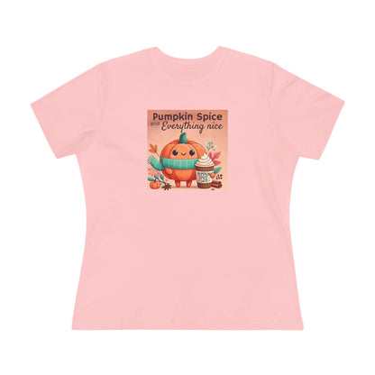 Cute Pumpkin: Pumpkin Spice and Everything Nice - Women's Softstyle Tee - Whippie's
