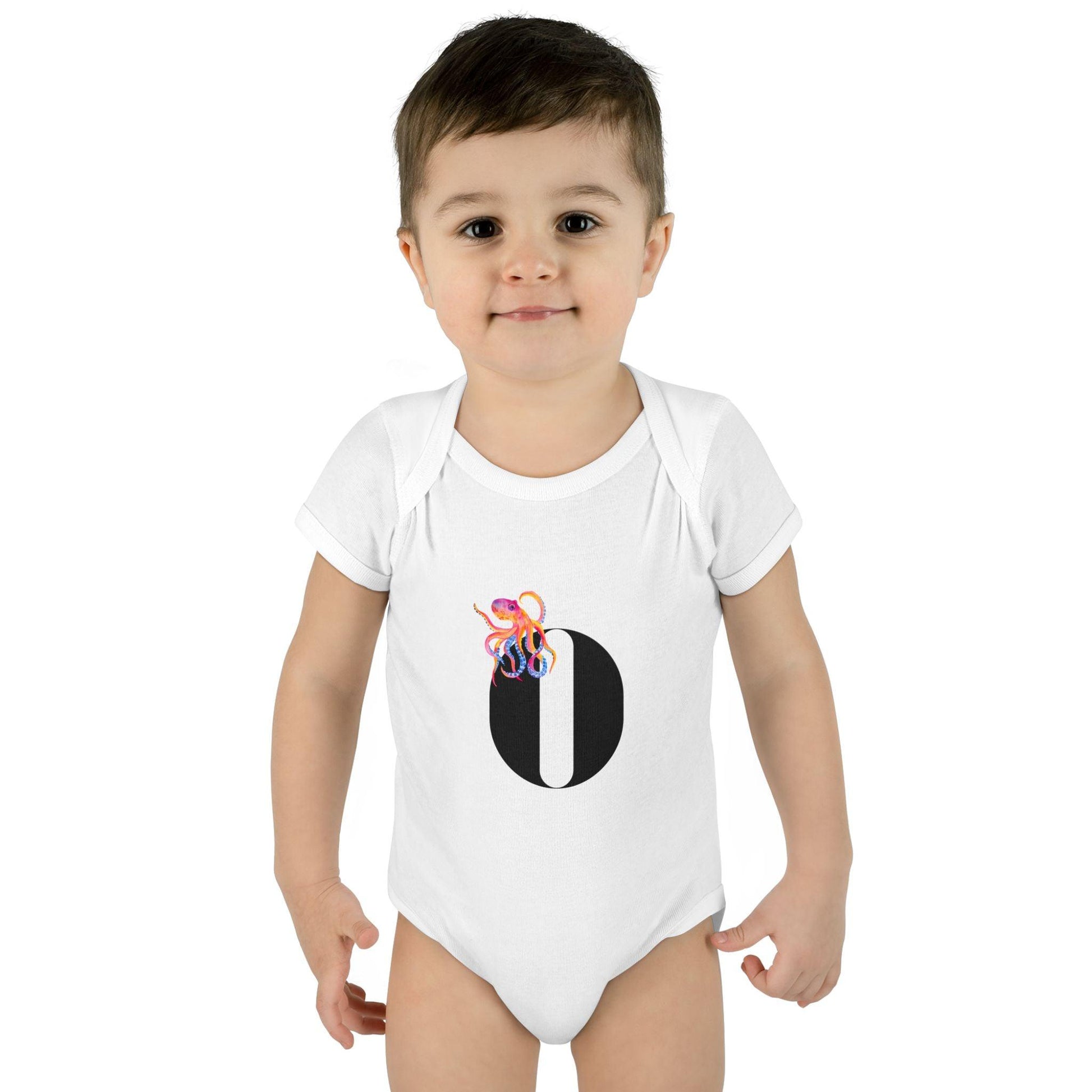 Alphabet Adventures: Letter O - Outrageous Octopus Baby Onesie - Whippie's