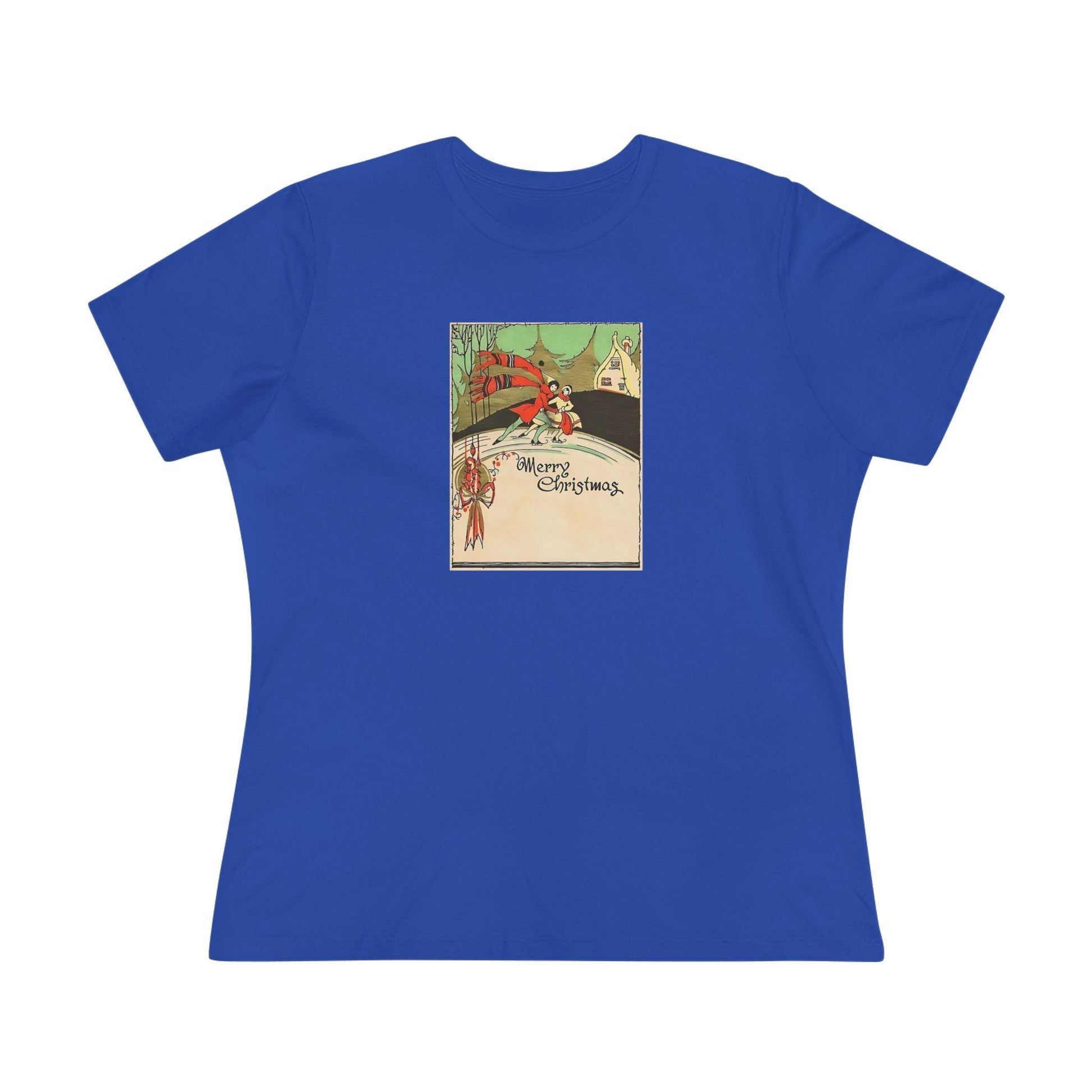 Merry Christmas - Ice Skating Couple - Women's Tee - Whippie's