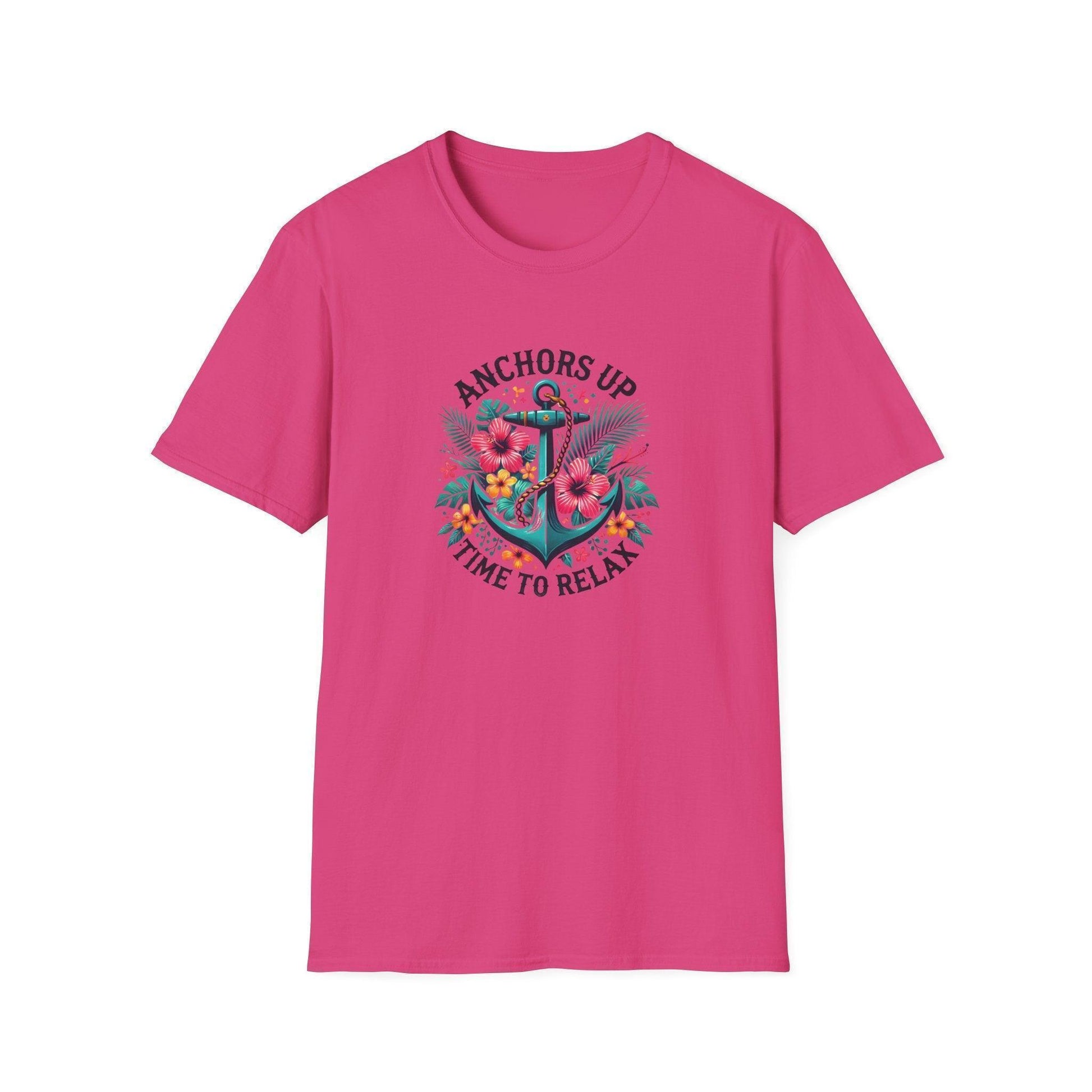 Anchors Up - Time to Relax - Unisex Tee! 🌺⚓️ - Whippie's