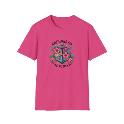 Anchors Up - Time to Relax - Unisex Tee! 🌺⚓️ - Whippie's