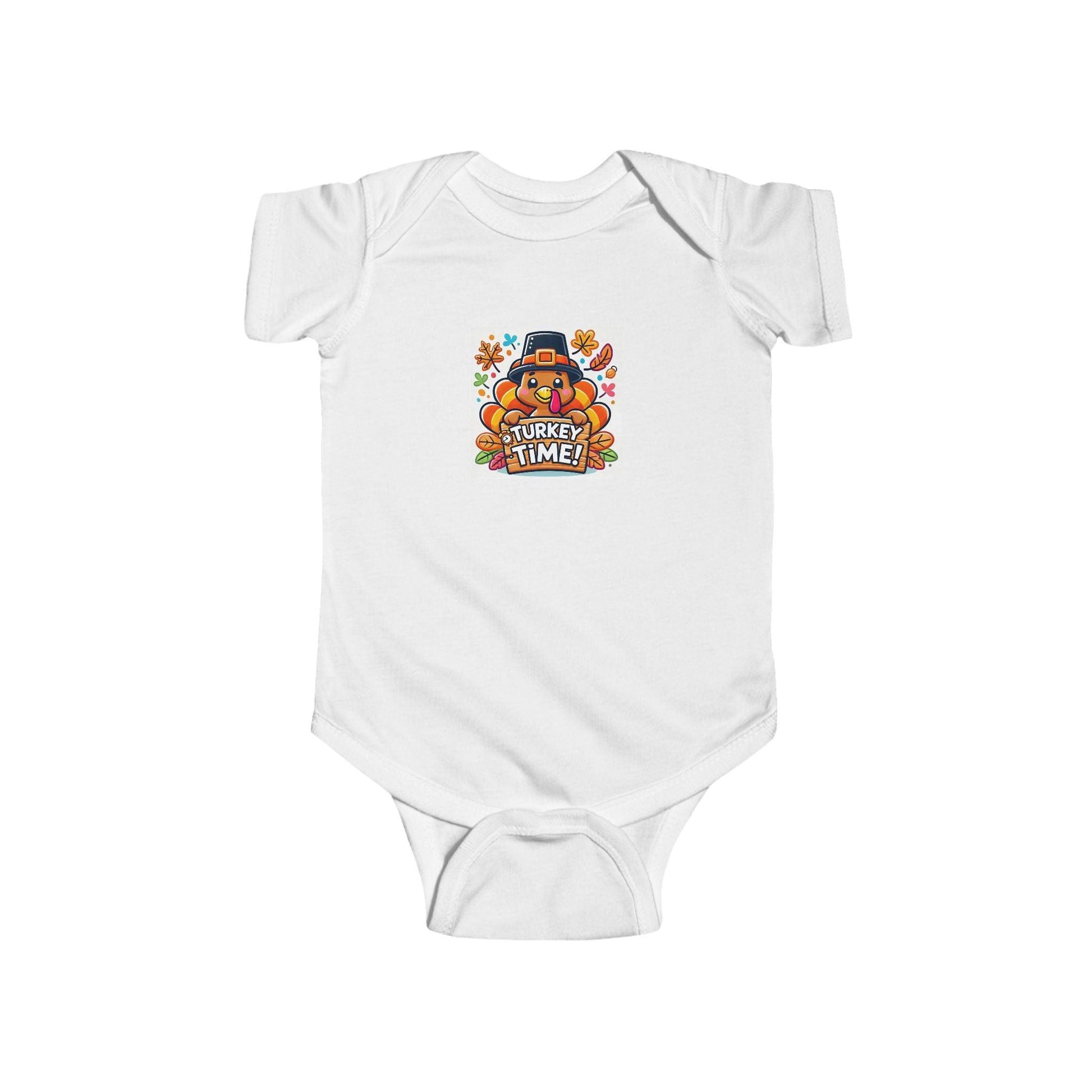 Thanksgiving Collection: “Turkey Time” Baby Onesie Time for Turkey! - Whippie's