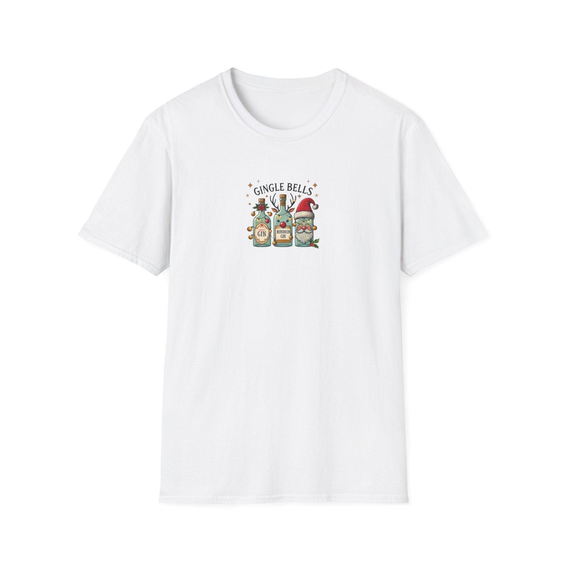 Gingle Bells, Gin All the Way! 🎄🎅🍸 - Unisex Softstyle T-shirt - Whippie's
