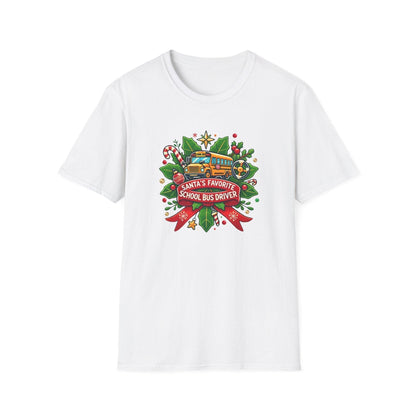 Santa's Favorite School Bus Driver Unisex Tee 🚌🎅 - Whippie's