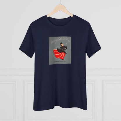 Ice Skating - Merry Christmas - Women's Softstyle Tee - Whippie's