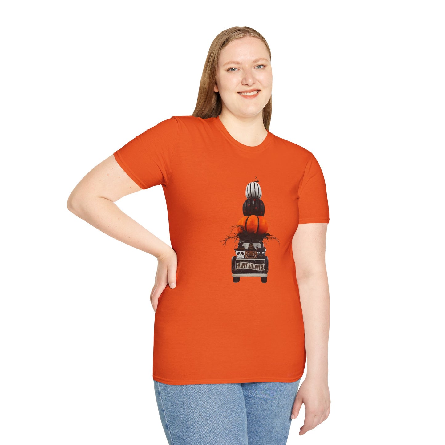 Halloween Truck | Festive Pumpkin Pickup Unisex Tee