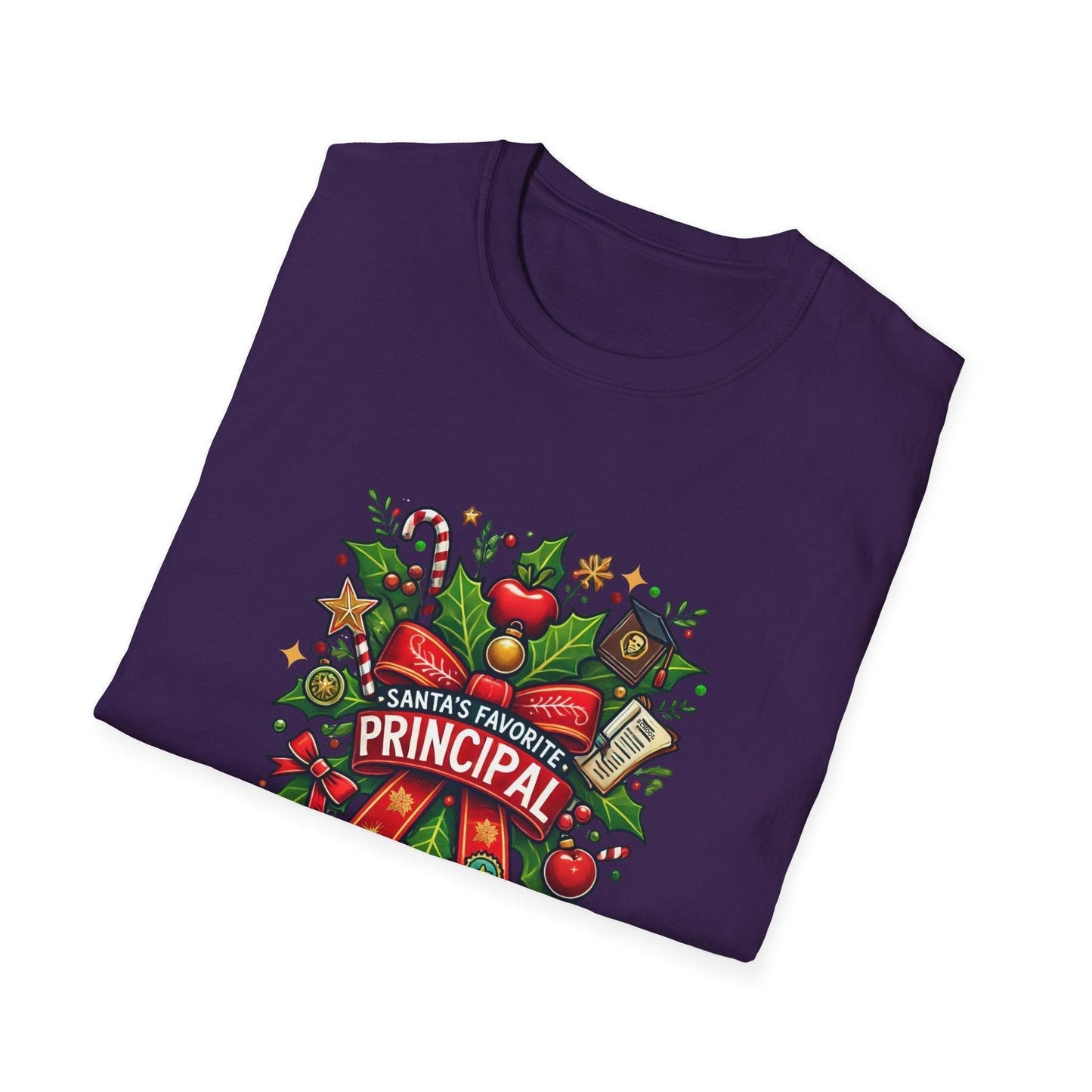Santa's Favorite School Principal Unisex Tee 🍎🎅 - Whippie's