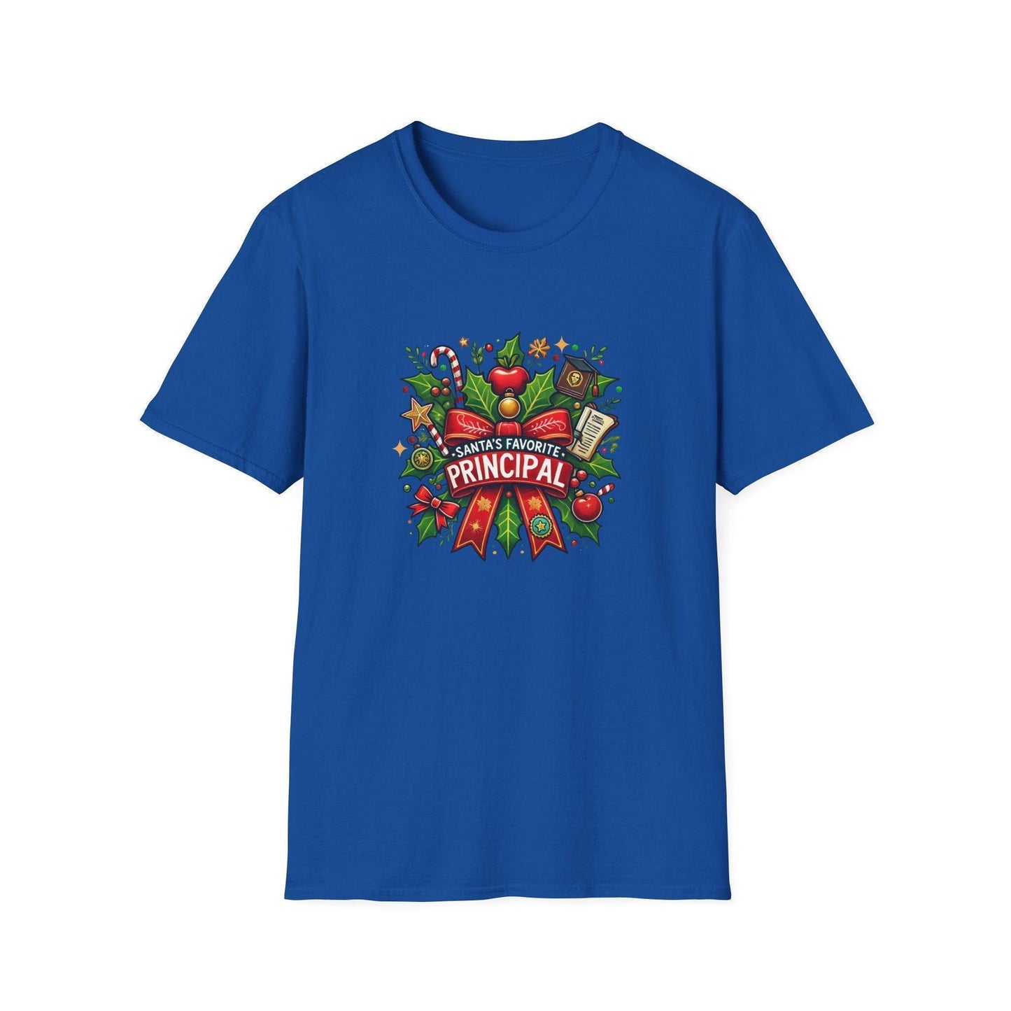 Santa's Favorite School Principal Unisex Tee 🍎🎅 - Whippie's