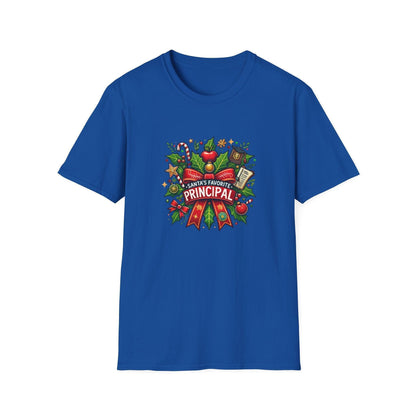 Santa's Favorite School Principal Unisex Tee 🍎🎅 - Whippie's