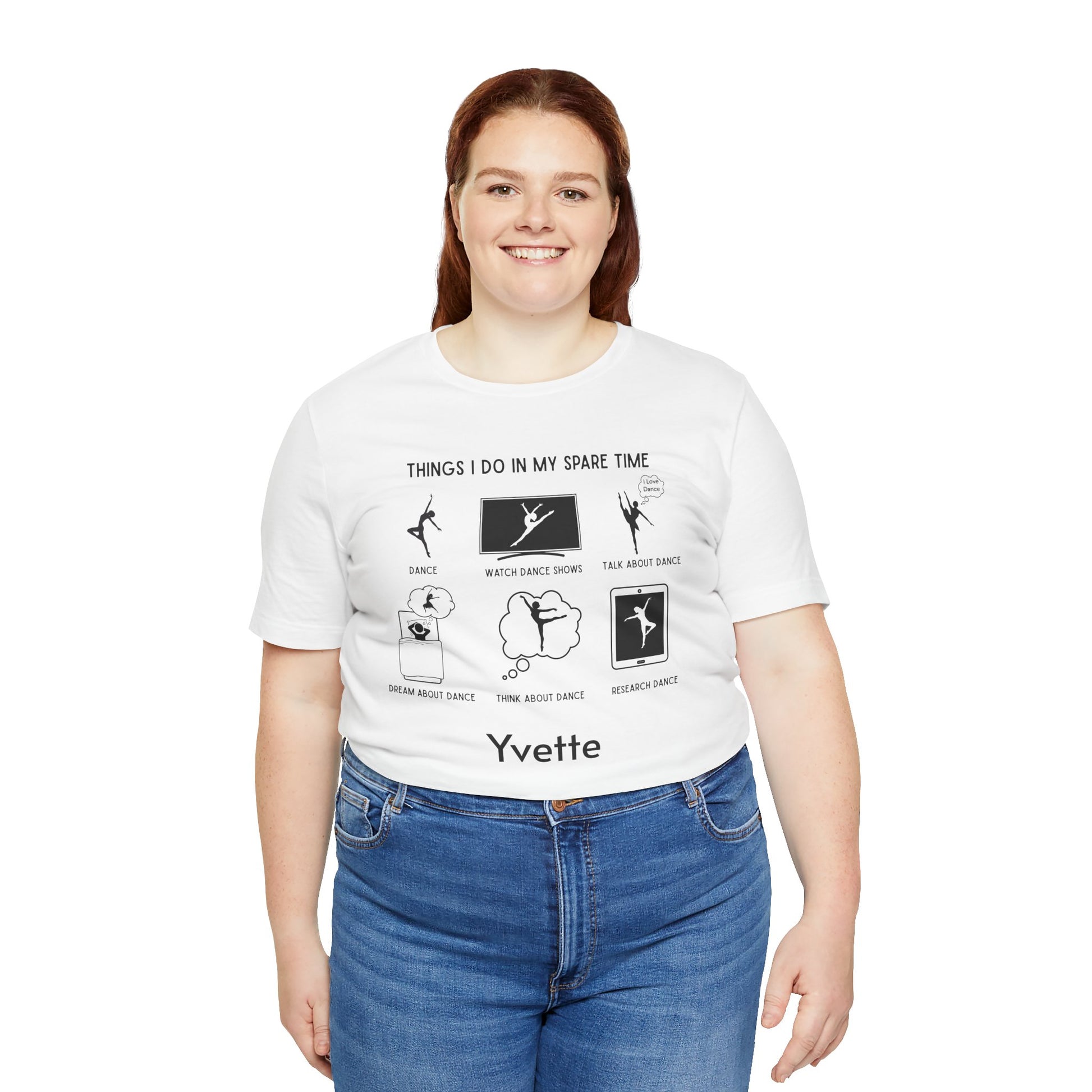 My Spare Time = Dance Time - Female Dancer - Unisex Tee - Personalizable - Whippie's