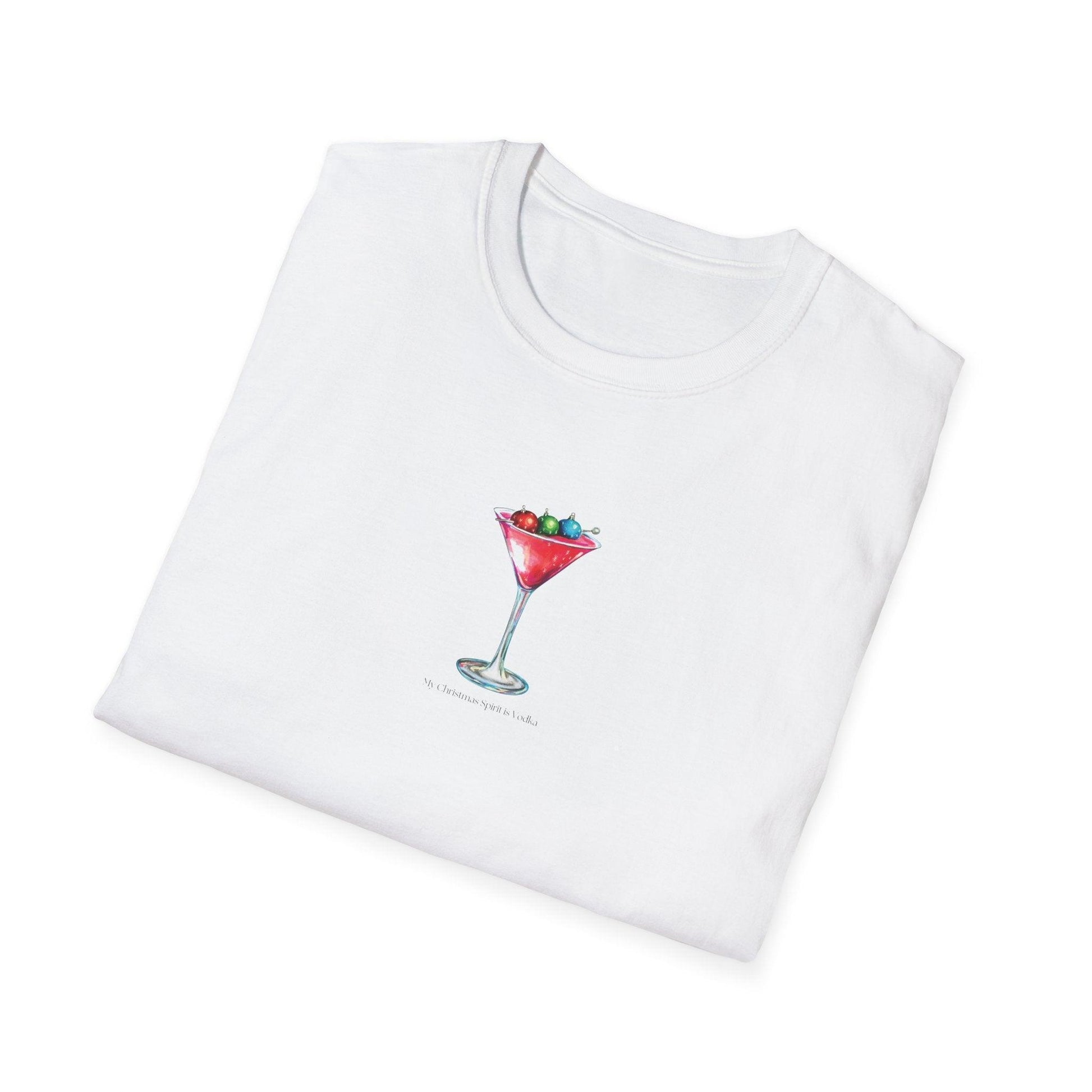 My Christmas Spirit is Vodka 🍸🎄 - Unisex Softstyle T-shirt - Whippie's