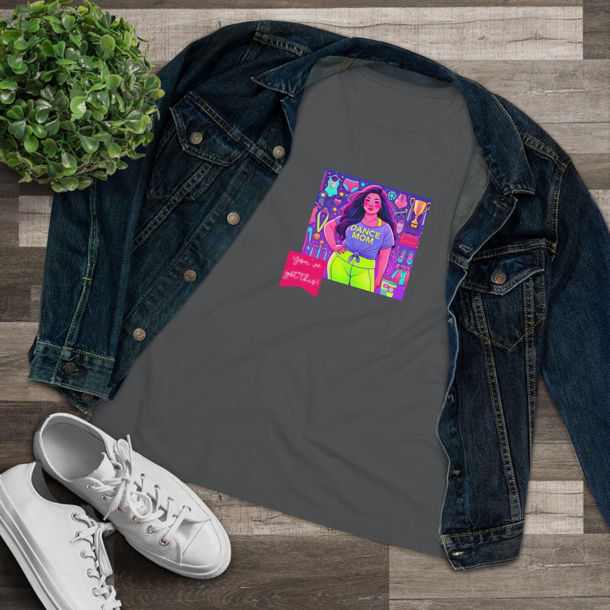 Dance Mom: You've Got This - Asian Mom (Curvy) - Women's Softstyle Tee Celebrate Your Inner Dance Mom! - Whippie's