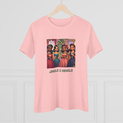 Jingle and Mingle Tee - Holiday Cheer, Please! 🥂🎄 Women's Softstyle Tee - Whippie's