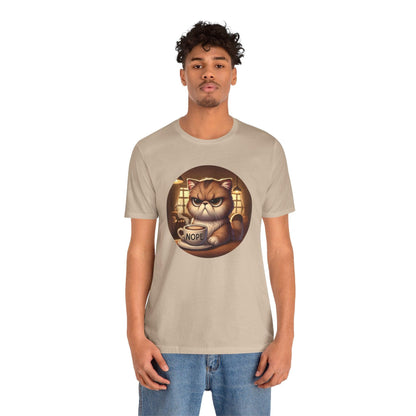 Grumpy Cat Cafe - Unisex Jersey Tee - 🐱☕ Nope, Not Today! ☕🐱 - Whippie's