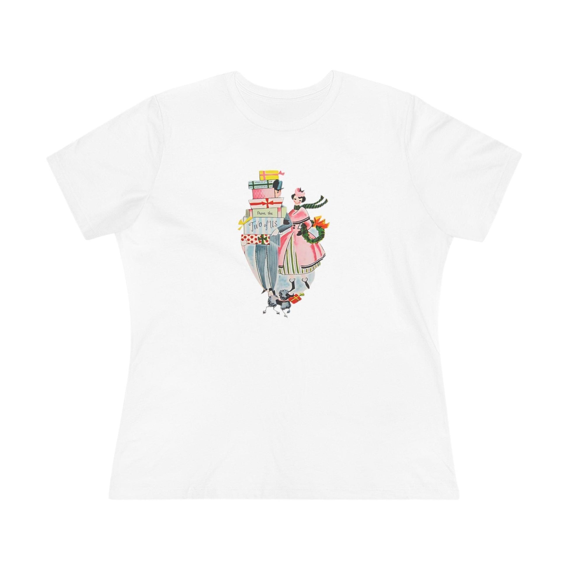 🎁 From the Two of Us! 🎄 Women's Tee ✨ Spread vintage holiday cheer! - Whippie's