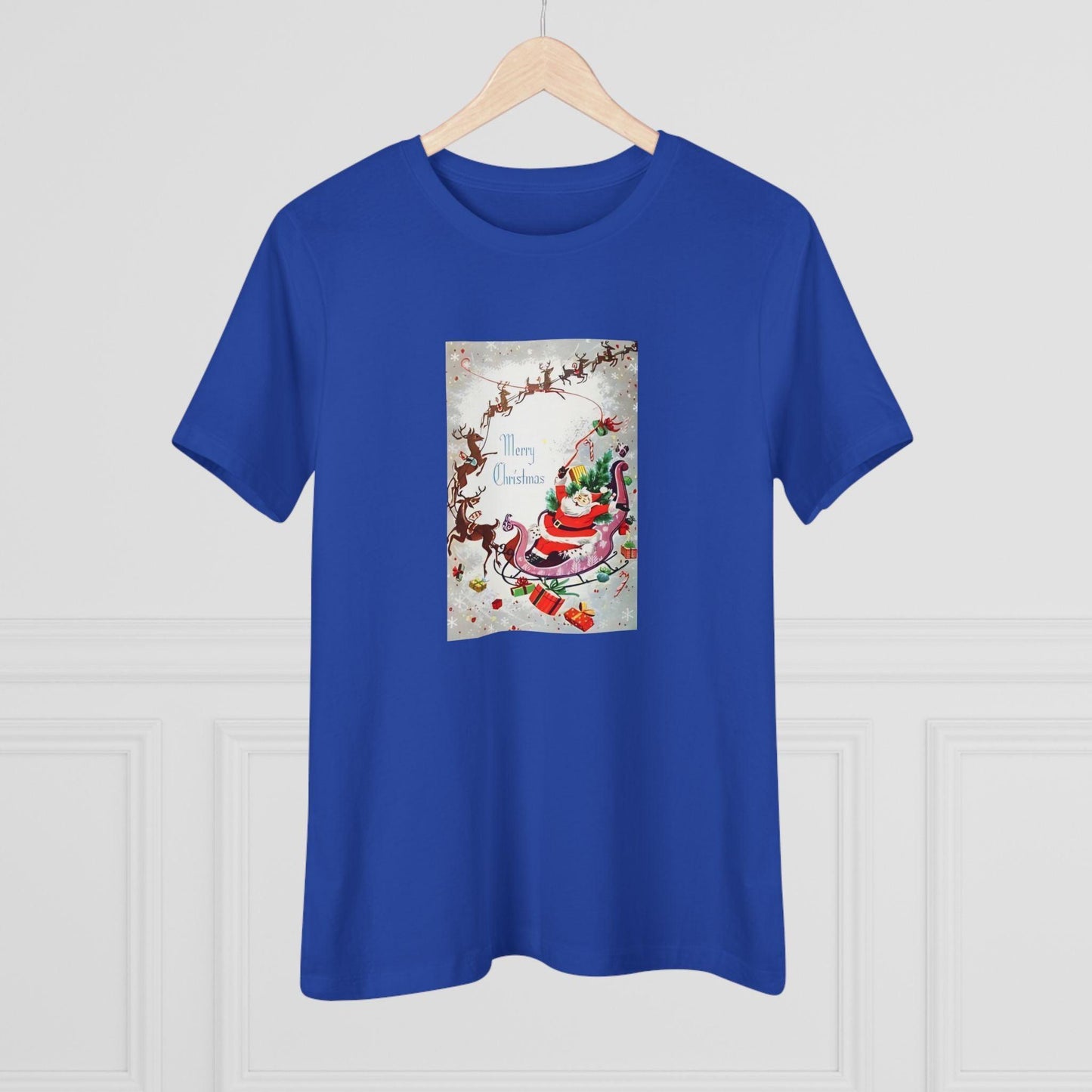 Merry Christmas - Santa and His Sleigh - Women's Tee - Whippie's
