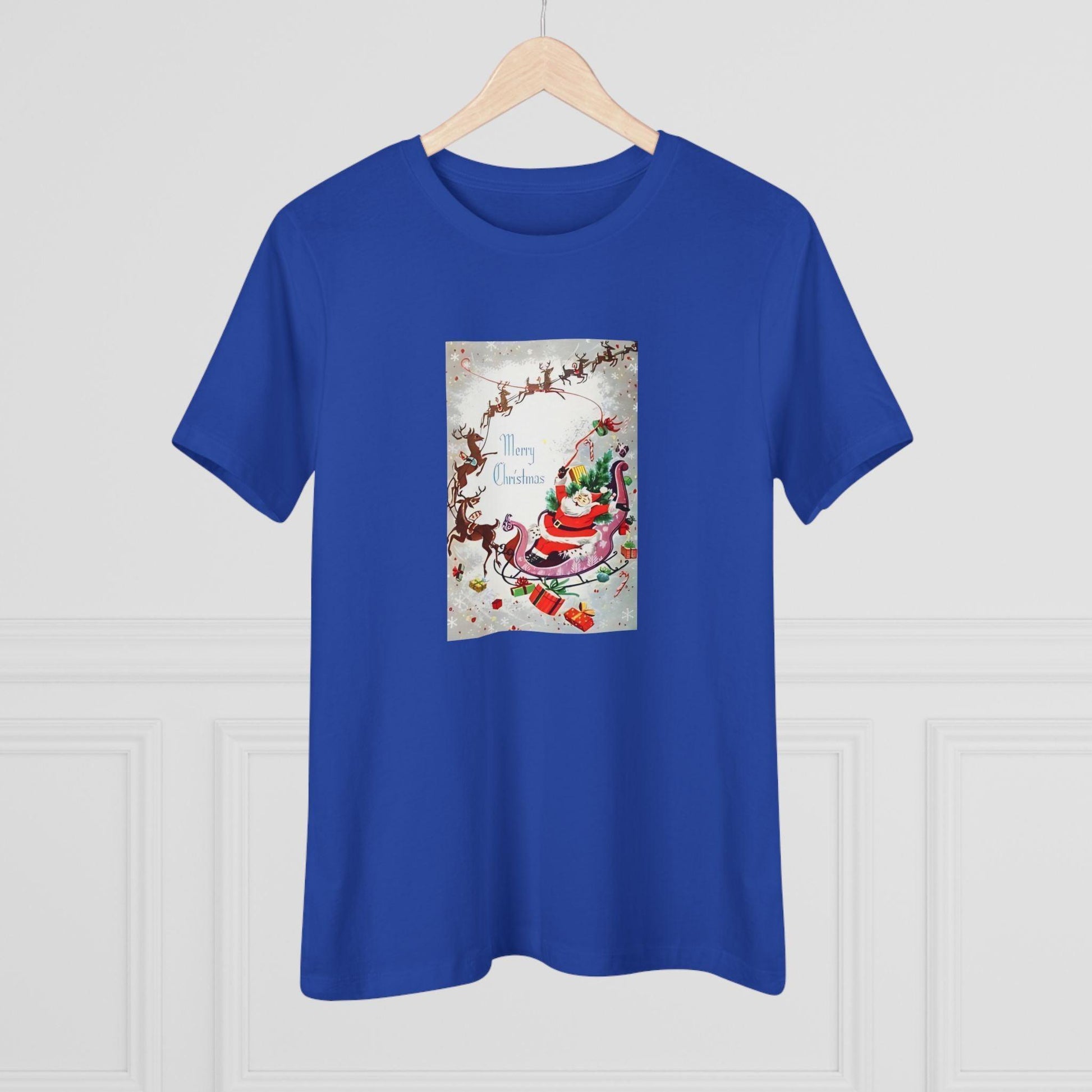 Merry Christmas - Santa and His Sleigh - Women's Tee - Whippie's