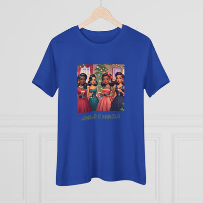 Jingle and Mingle Tee - Holiday Cheer, Please! 🥂🎄 Women's Softstyle Tee - Whippie's