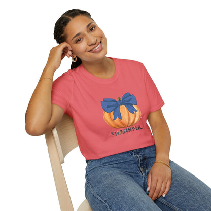 Thankful Pumpkin Tee - A Heart Full of Gratitude! 🧡💙 Unisex Tee - Whippie's