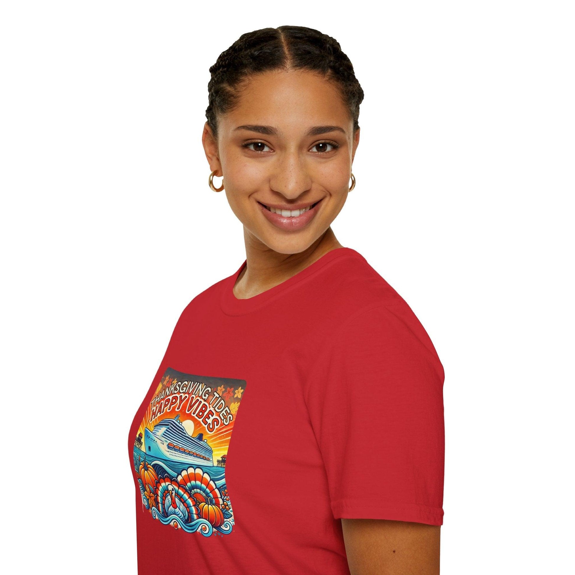 Thanksgiving Tides, Happy Vibes - Unisex T-Shirt - Whippie's
