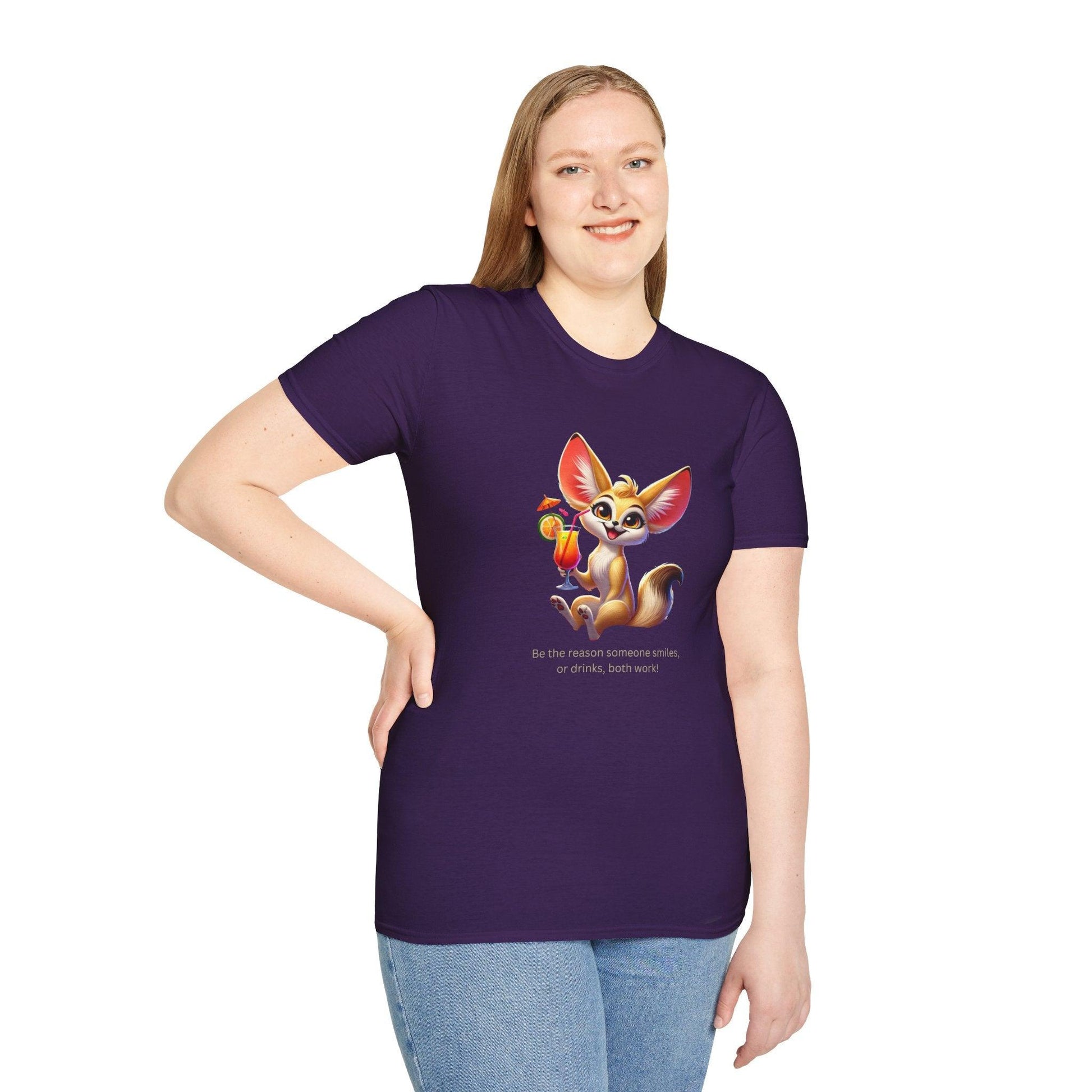 Fennec Fox Cocktail - Cheers to Good Times and Smiles! 🦊🍸 Unisex T-shirt - Whippie's