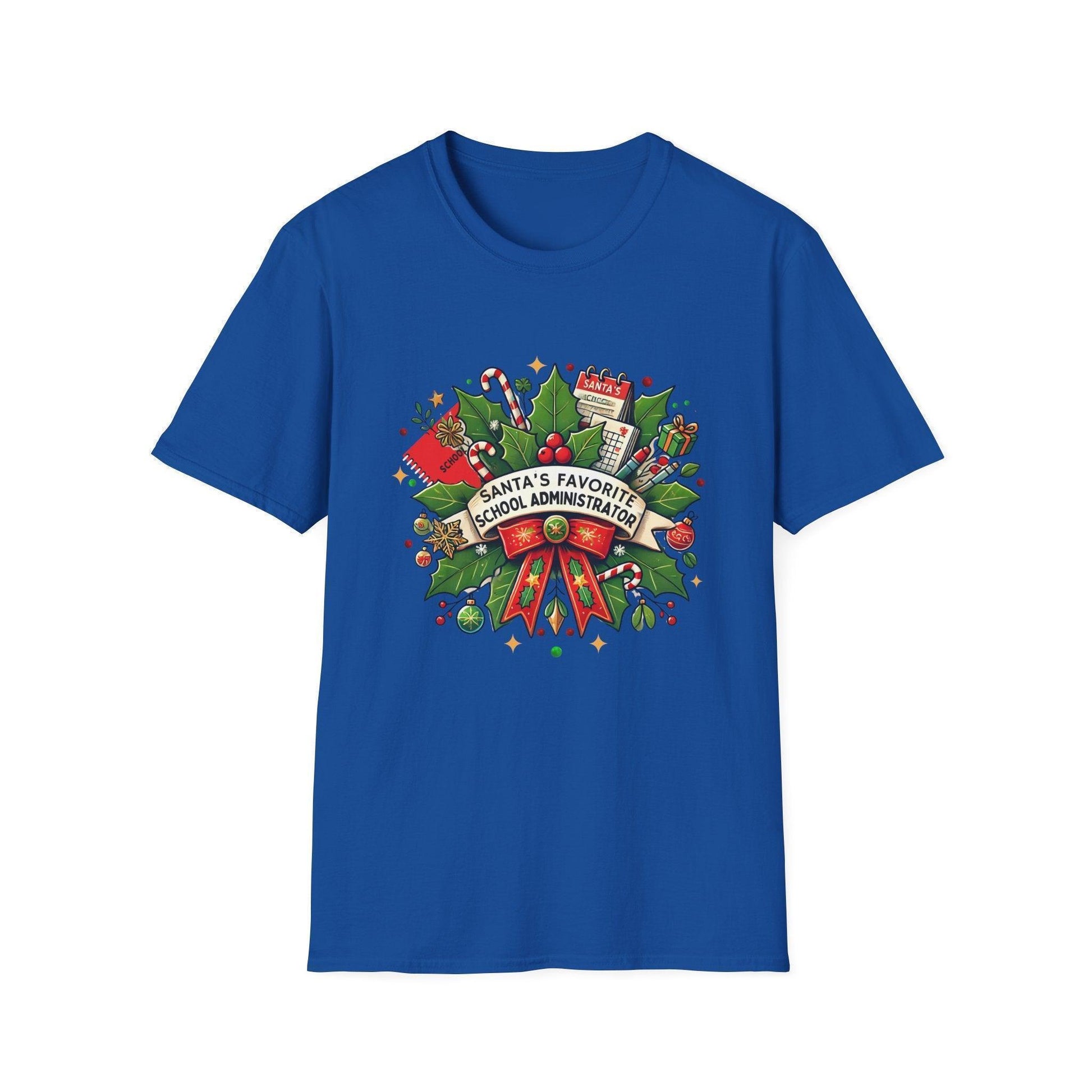 Santa's Favorite School Administrator Unisex Tee 🍎🎅 - Whippie's