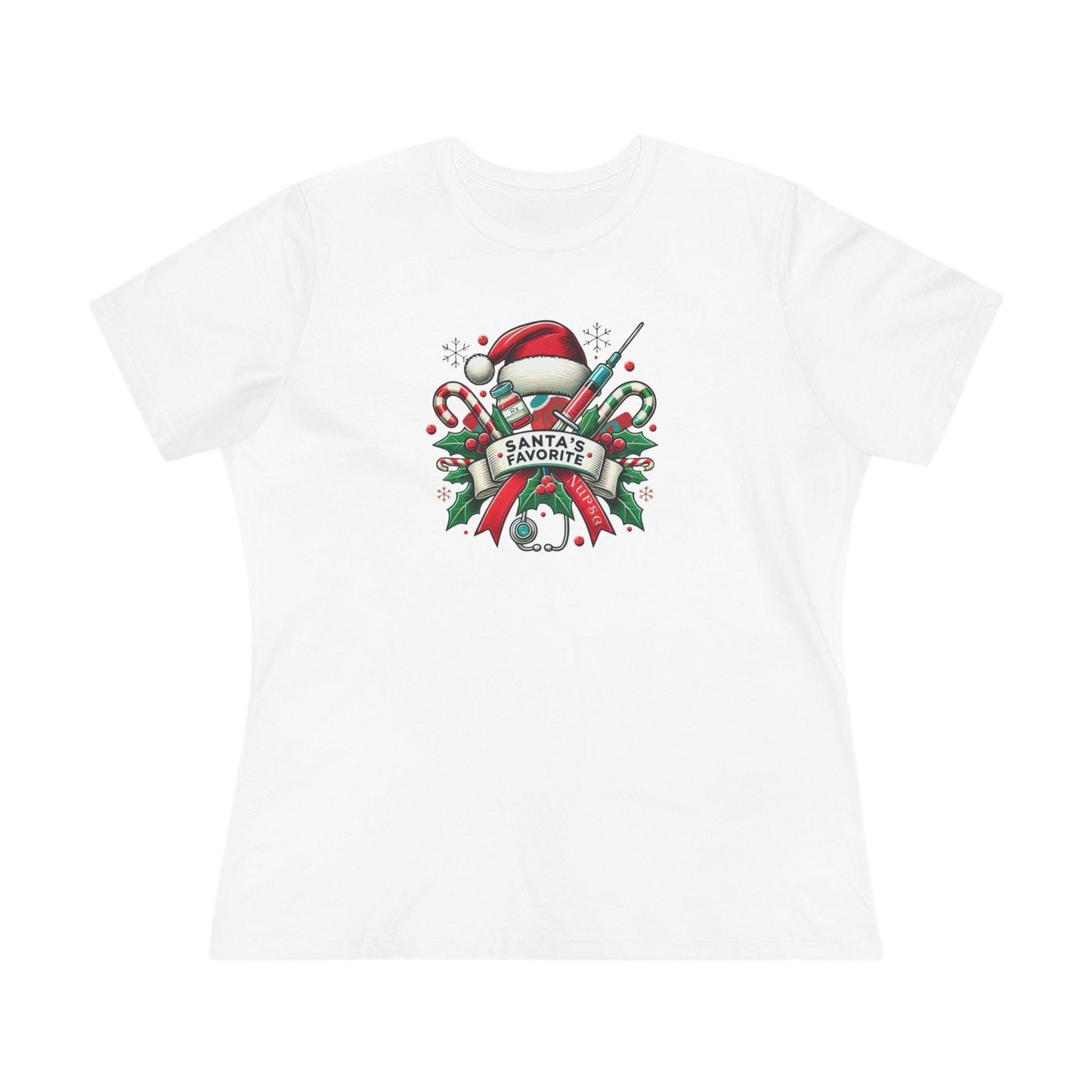 Santa's Favorite Nurse - Women's Softstyle Tee - Whippie's