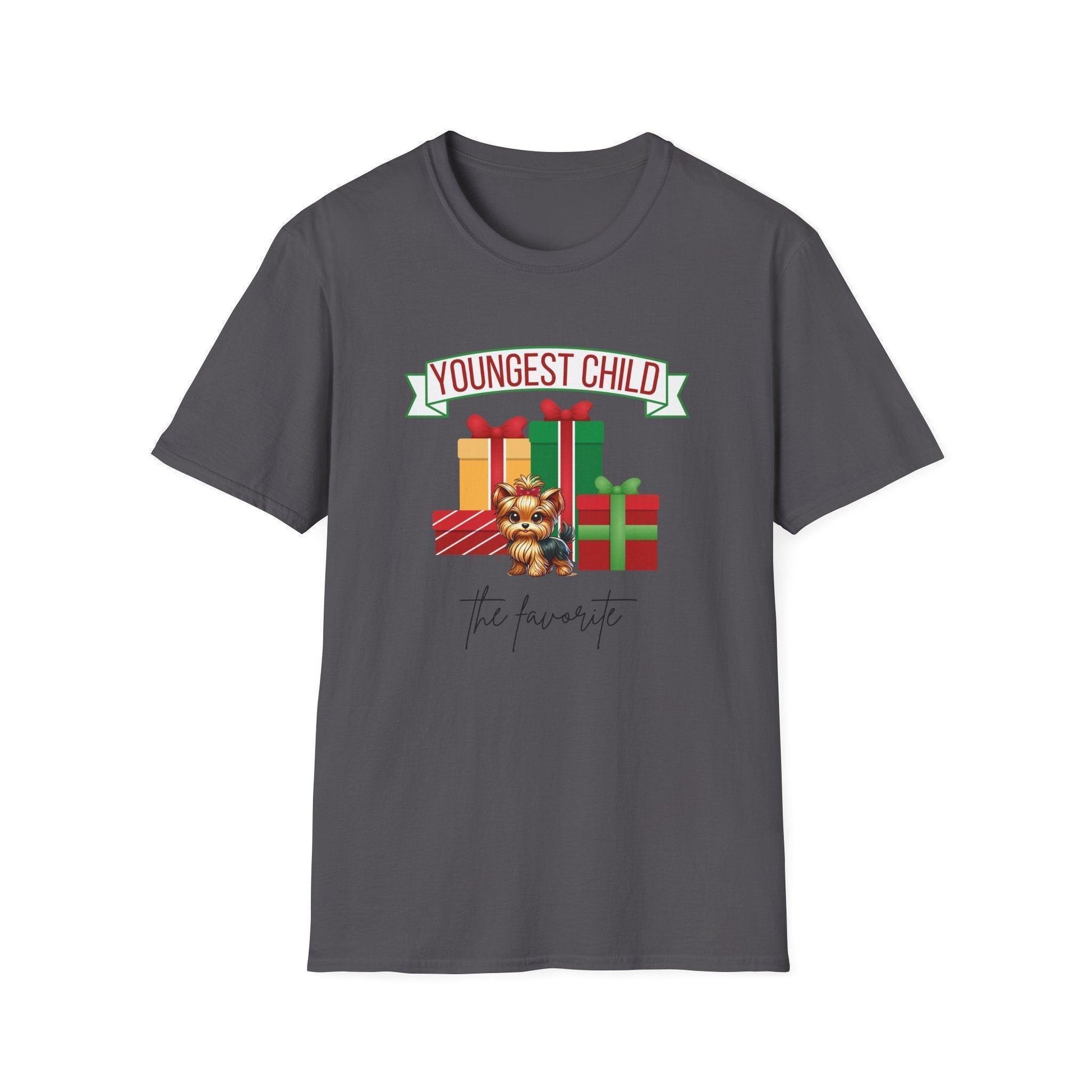 Youngest Child, The Favorite 🎁🐶 Yorkie - Unisex Tee! 🎁👑 - Whippie's