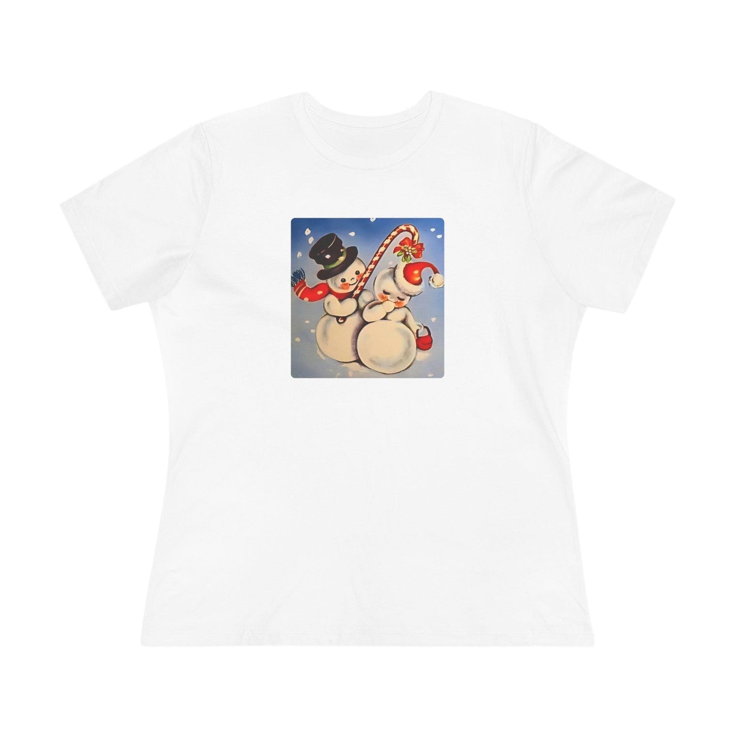 Snow Couple Mistletoe - Women's Softstyle Tee - Whippie's