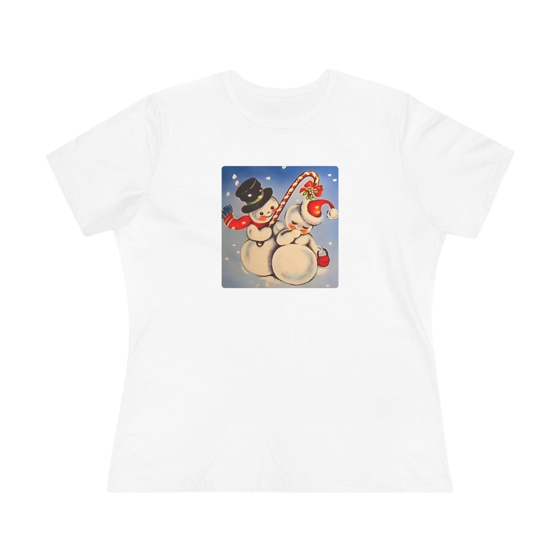 Snow Couple Mistletoe - Women's Softstyle Tee - Whippie's