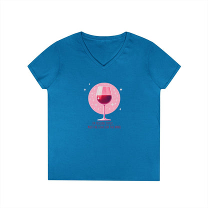 💖 I'm Feeling Tipsy... Must Be Love (or the Wine) 🍷 Ladies' V-Neck Tee ✨ Celebrate love and wine! - Whippie's