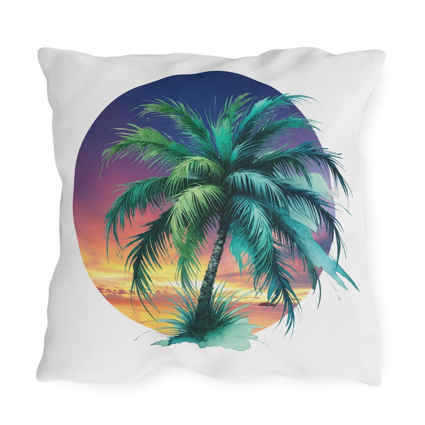 🌅 Tropical Sunset Paradise 🌴 Outdoor Pillow ✨ Bring the tropical vibes home! - Whippie's
