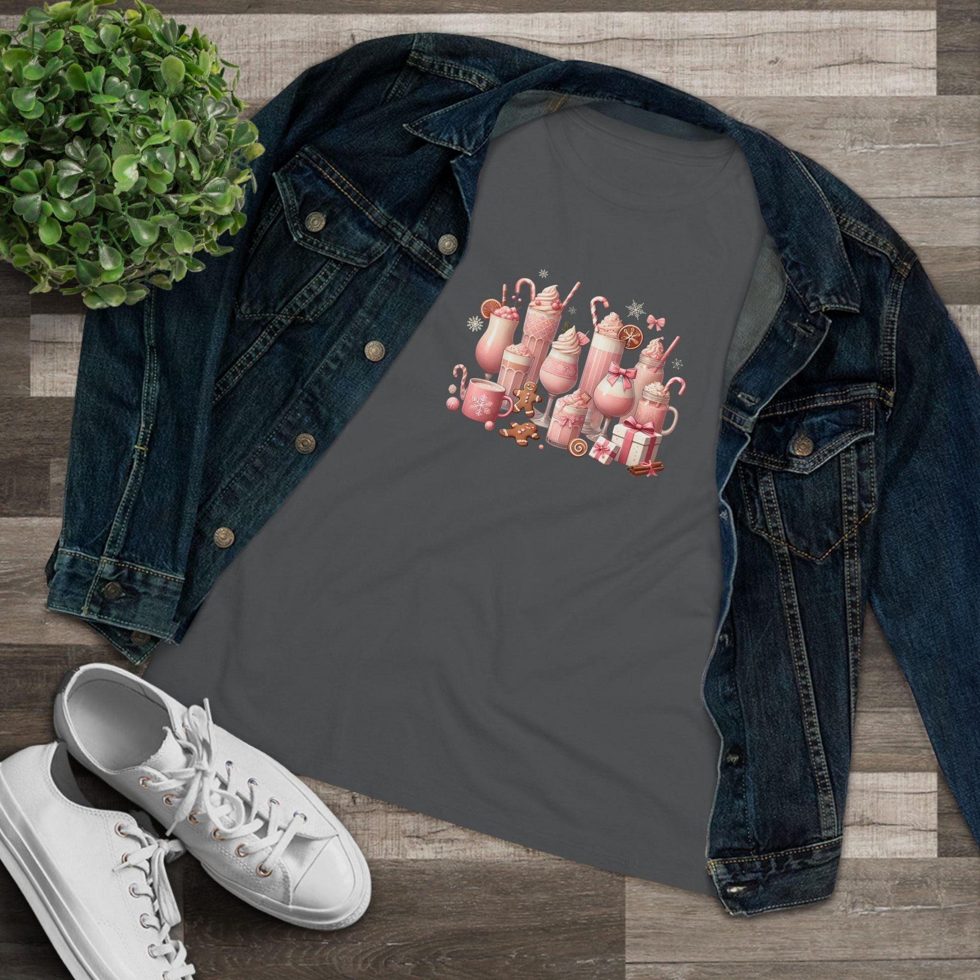 💖☕ Pretty in Pink Holiday Coffee ❄️🎀 - Women's Softstyle Tee - Whippie's