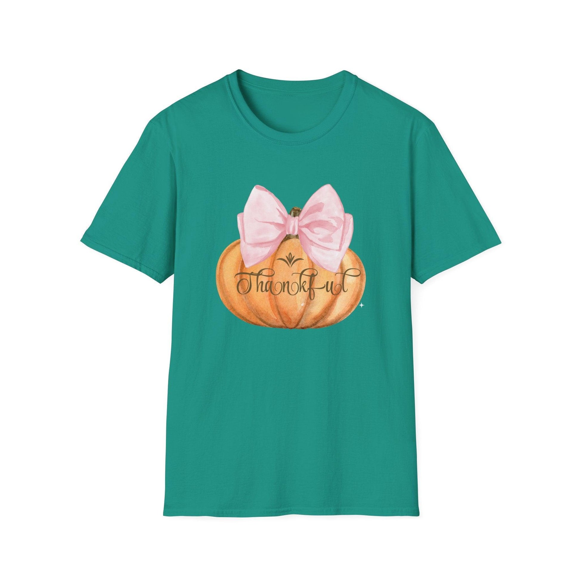 Thankful Pumpkin - A Heart Full of Gratitude! 🧡🎀 Unisex Tee - Whippie's